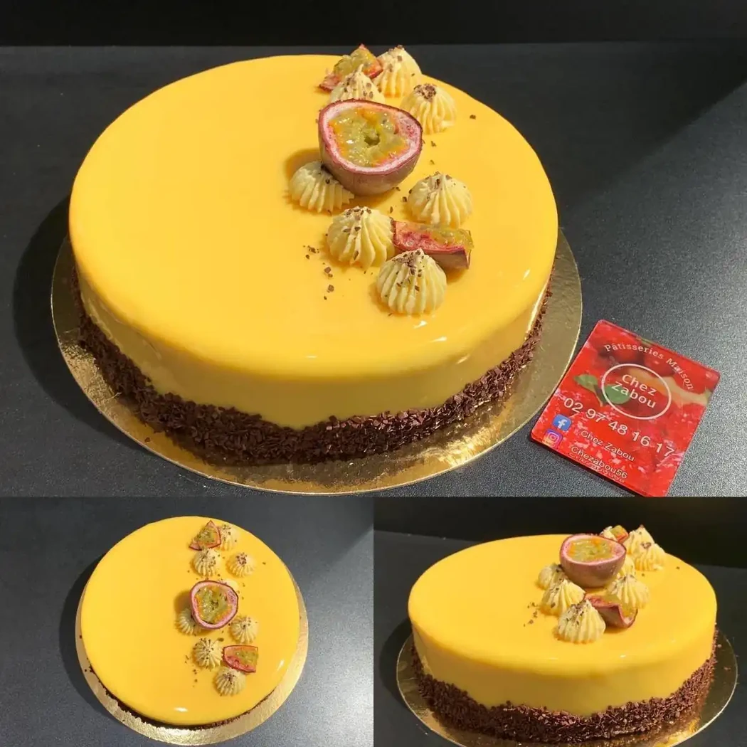 Entremet Passion/chocolat au lait (5 euros/personne)