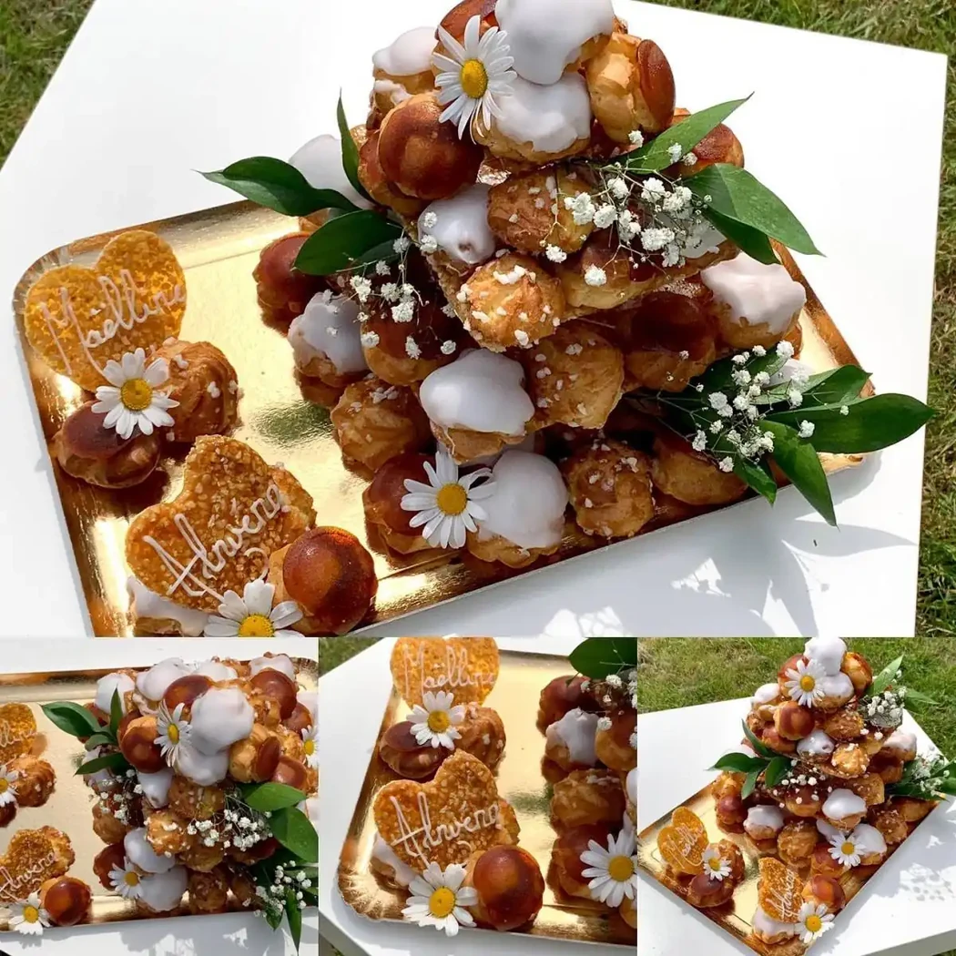 Pièce montée (3 choux/personne/6.50 euros)