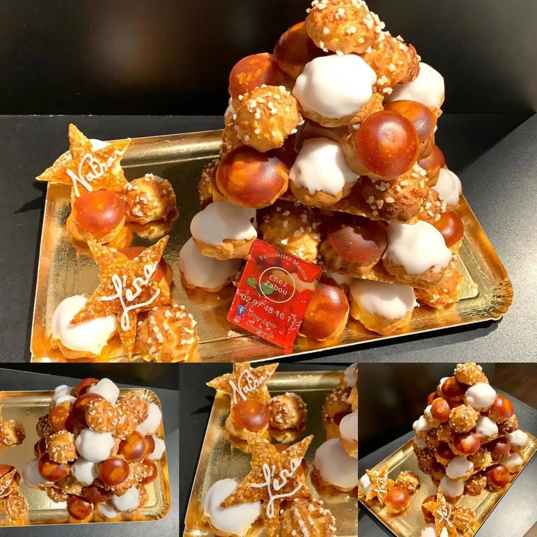 Pièce montée (3 choux/personne/6.50 euros)