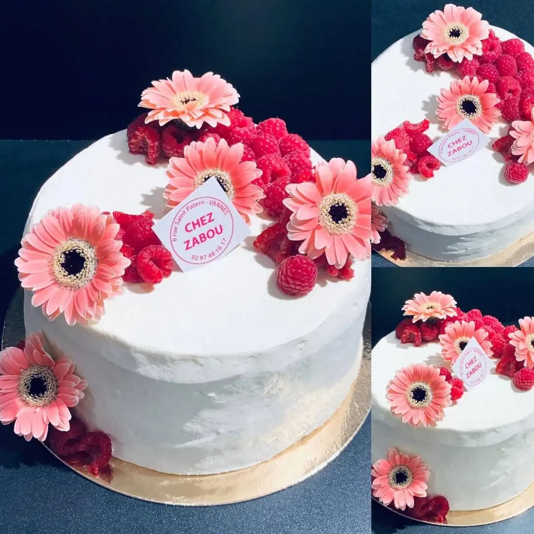 Layer cake framboise (6 euros/personne)